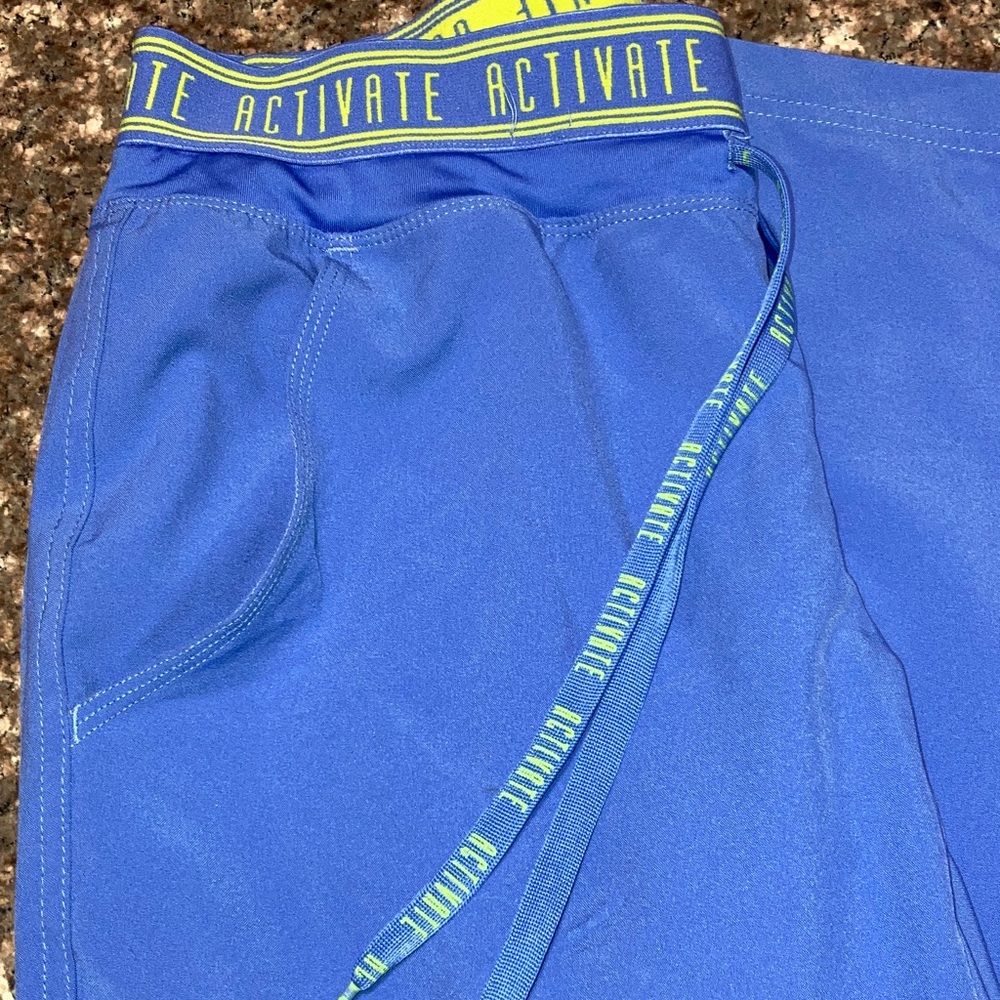 Med Couture Kids Blue Joggers with Yellow Accents